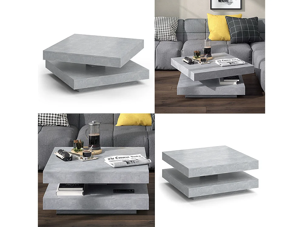 Couchtisch beton 70x70x34 elias