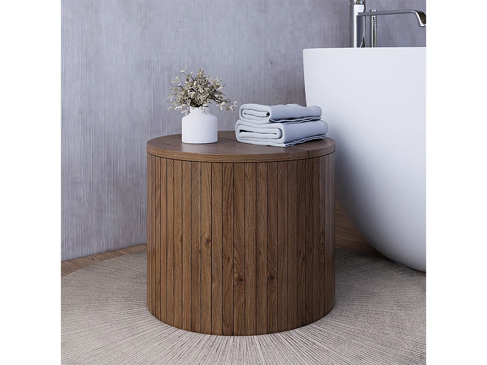 Ensemble de tables basses noyer 48x48x38 tavilo