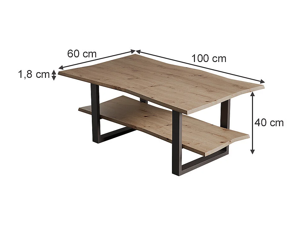 Table basse artisan 100x60x40 yan