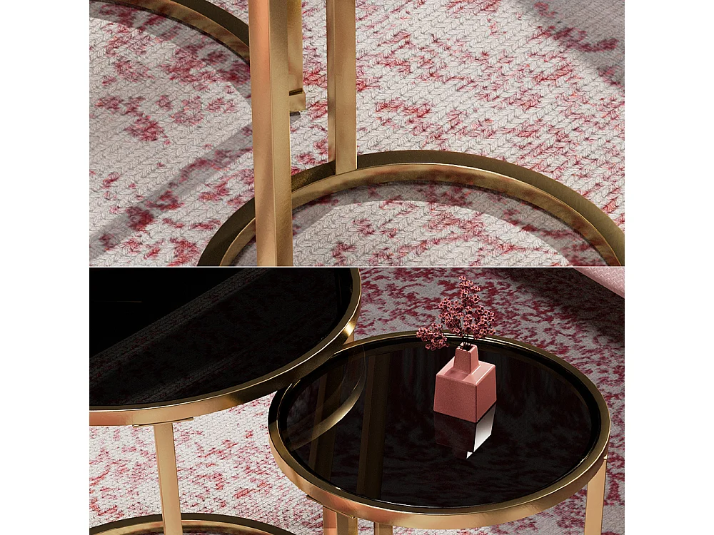 Set di tavolini nero 50x45.5x35 sevilla