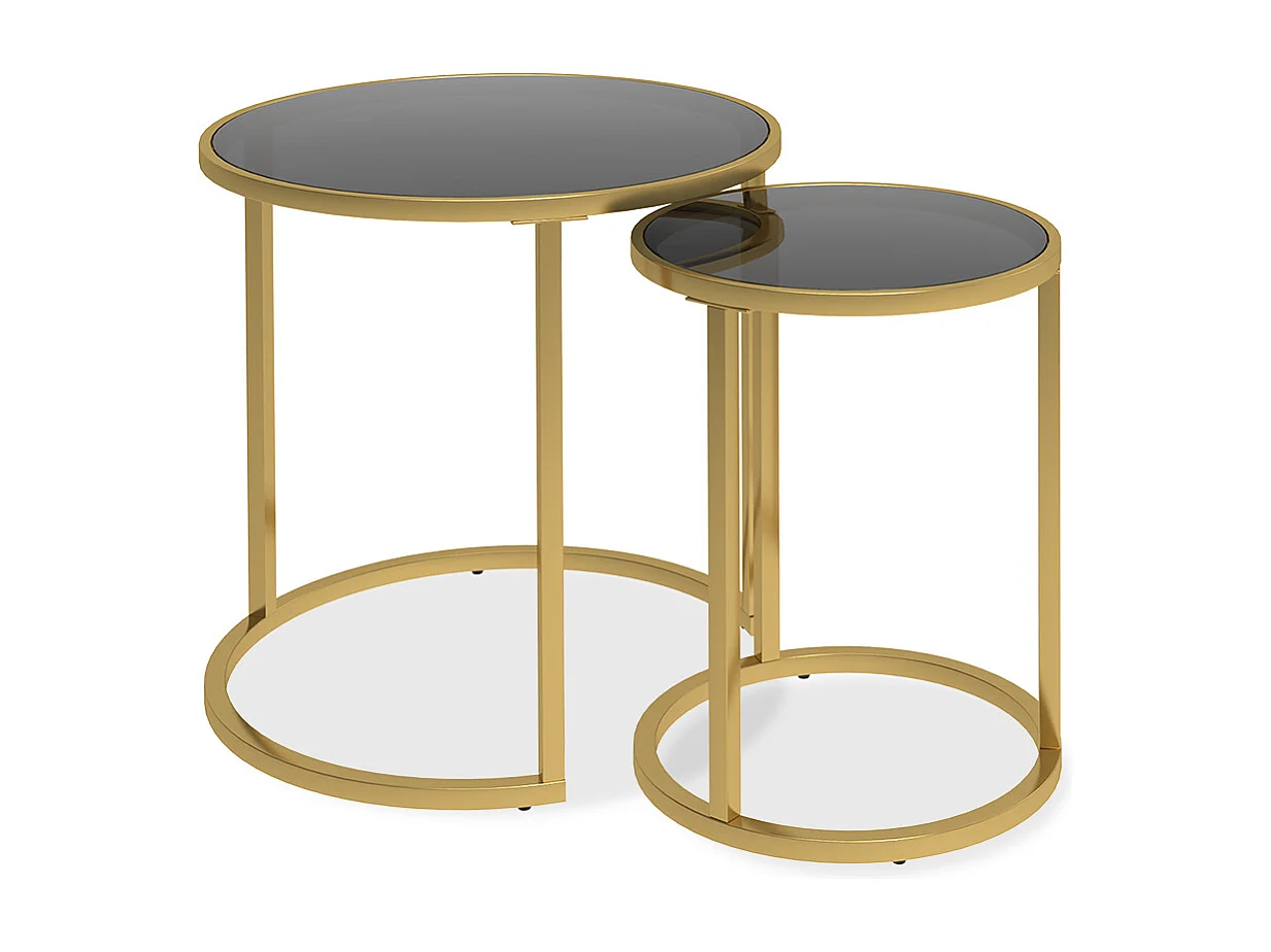 Ensemble de tables dappoint noir 50x45.5x35 sevilla