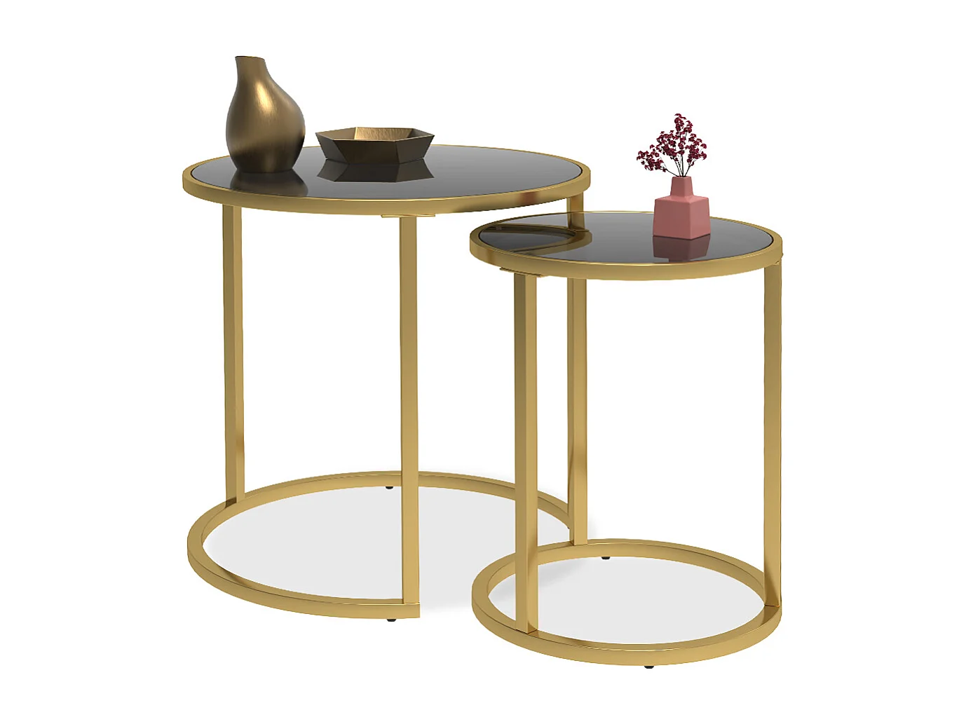 Ensemble de tables dappoint noir 50x45.5x35 sevilla