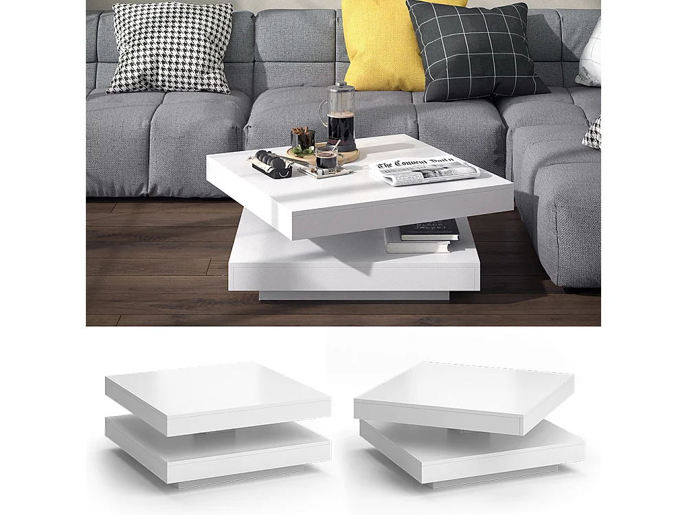 Couchtisch weiß 70x70x34 elias