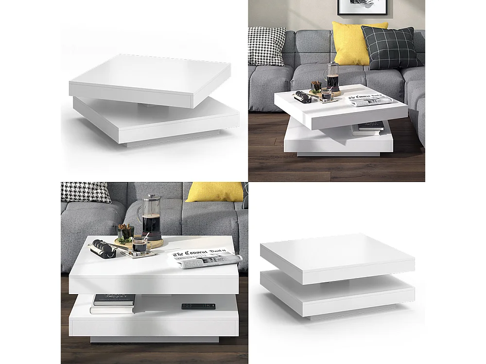 Couchtisch weiß 70x70x34 elias