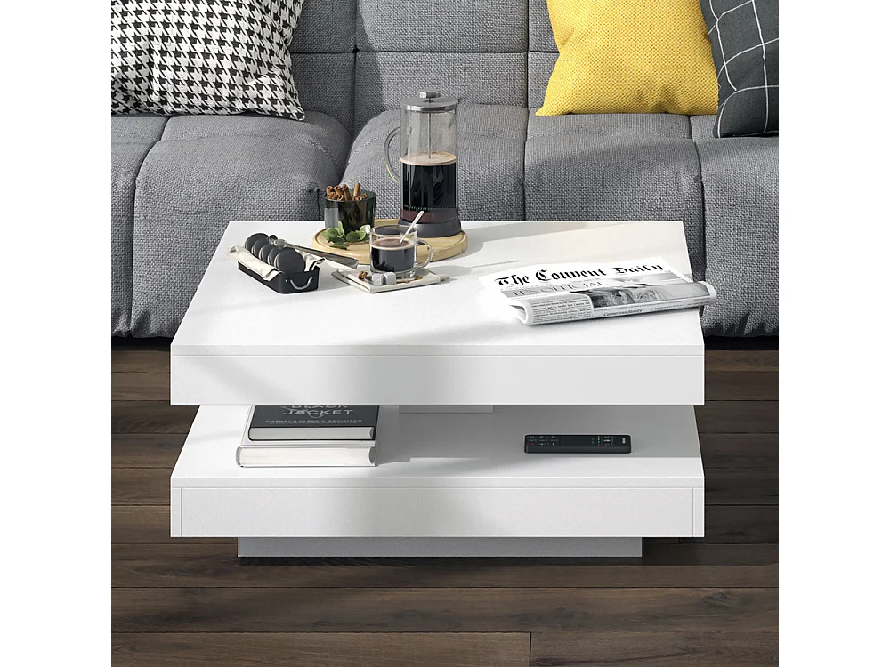 Table basse blanc 70x70x34 elias