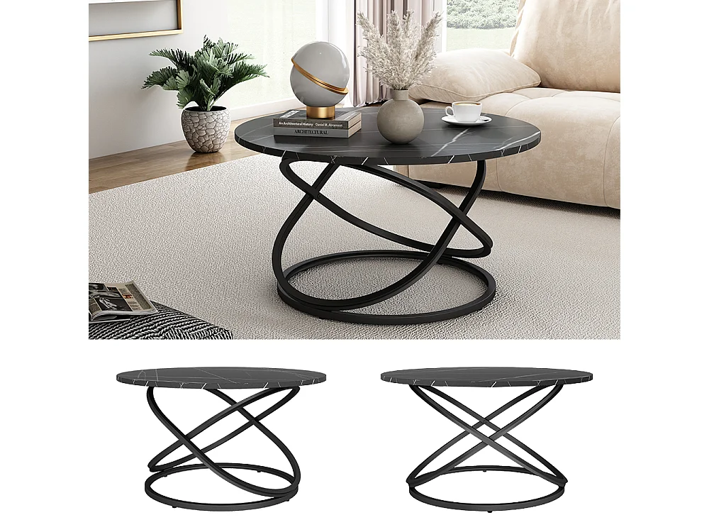 Tavolino nero 79.5x62x46 calgary