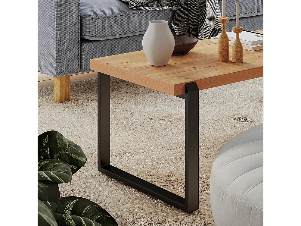 Table basse chêne rustique 110x56x46 halifax