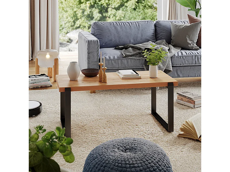 Table basse chêne rustique 110x56x46 halifax