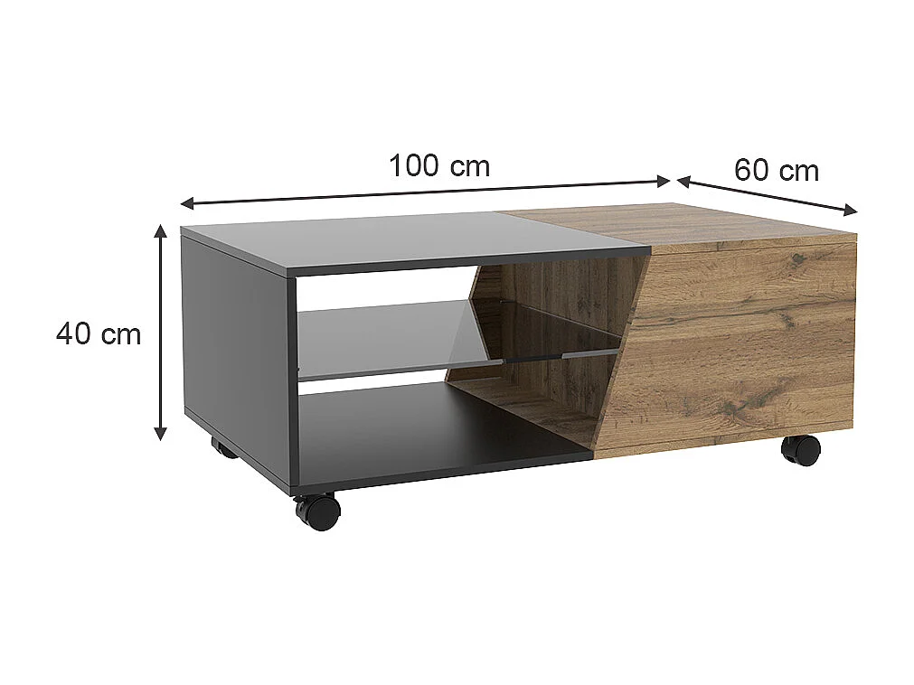 Salontafel hout 100x60x40 yukon