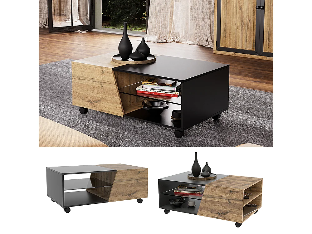 Table basse bois 100x60x40 yukon