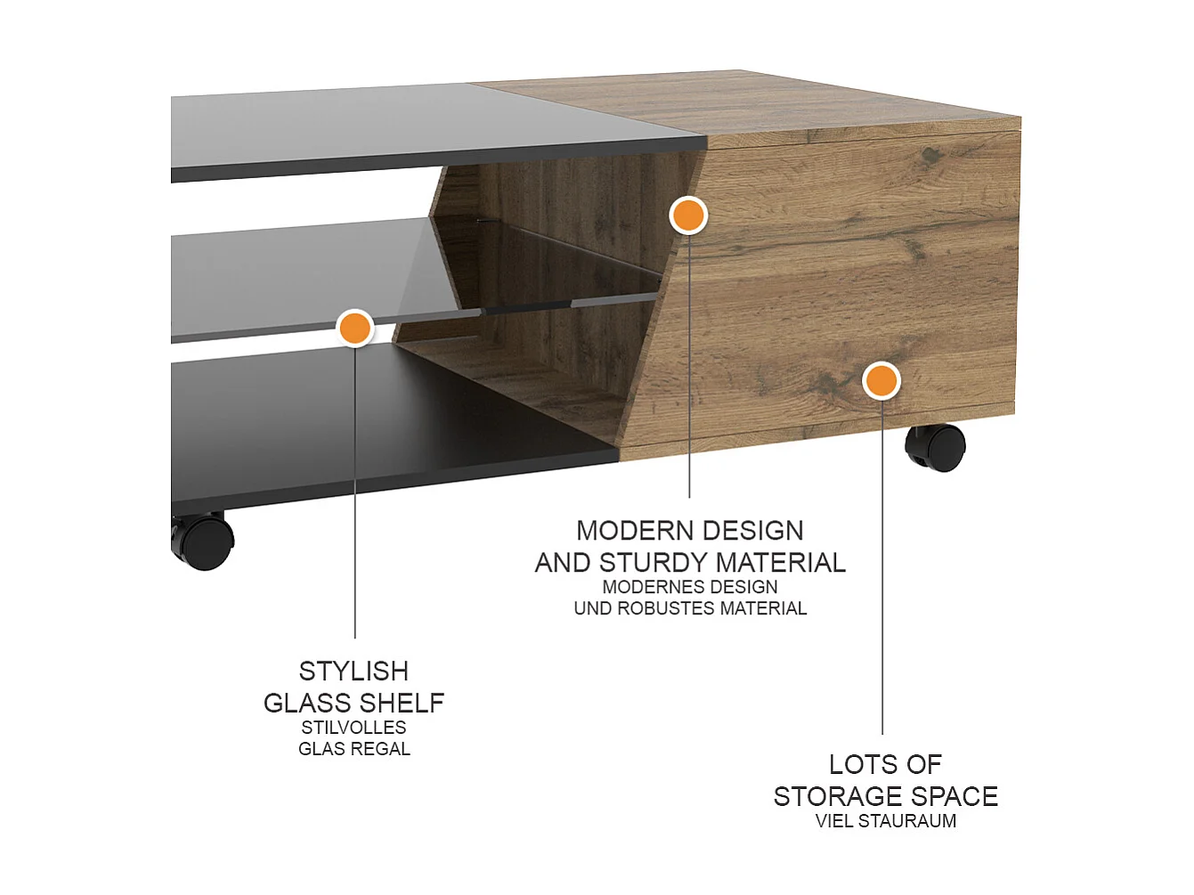 Table basse bois 100x60x40 yukon