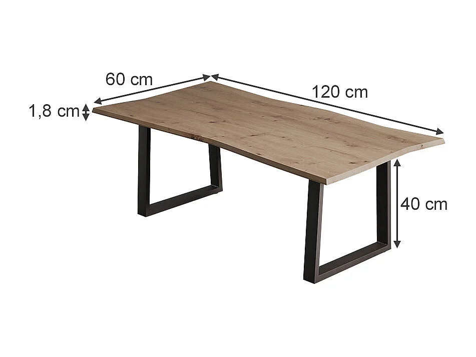 Couchtisch artisan 120x60x40 yan