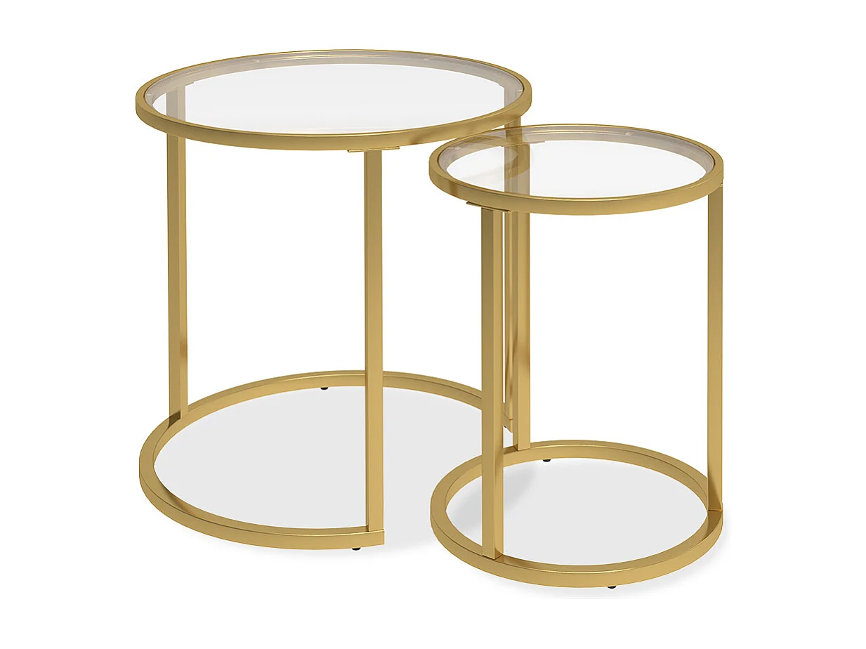 Juego de mesa auxiliar vidrio 50x45.5x35 sevilla