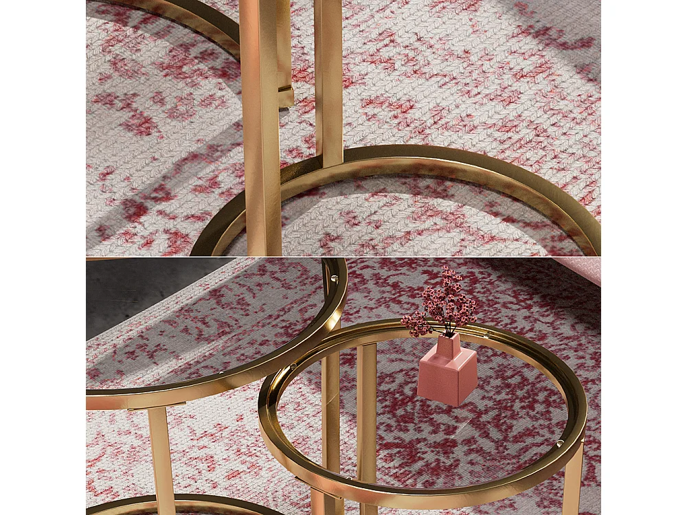 Juego de mesa auxiliar vidrio 50x45.5x35 sevilla