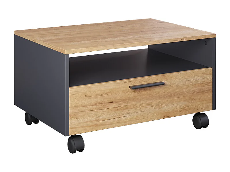 Couchtisch anthrazit/goldkraft eiche 70x52.4x40 bibo