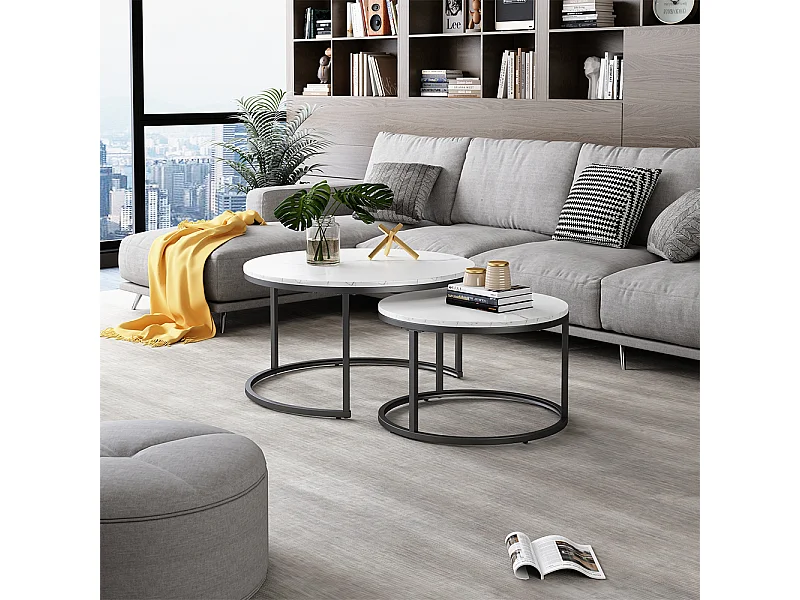 Salontafel set wit 77x40x40 montreal