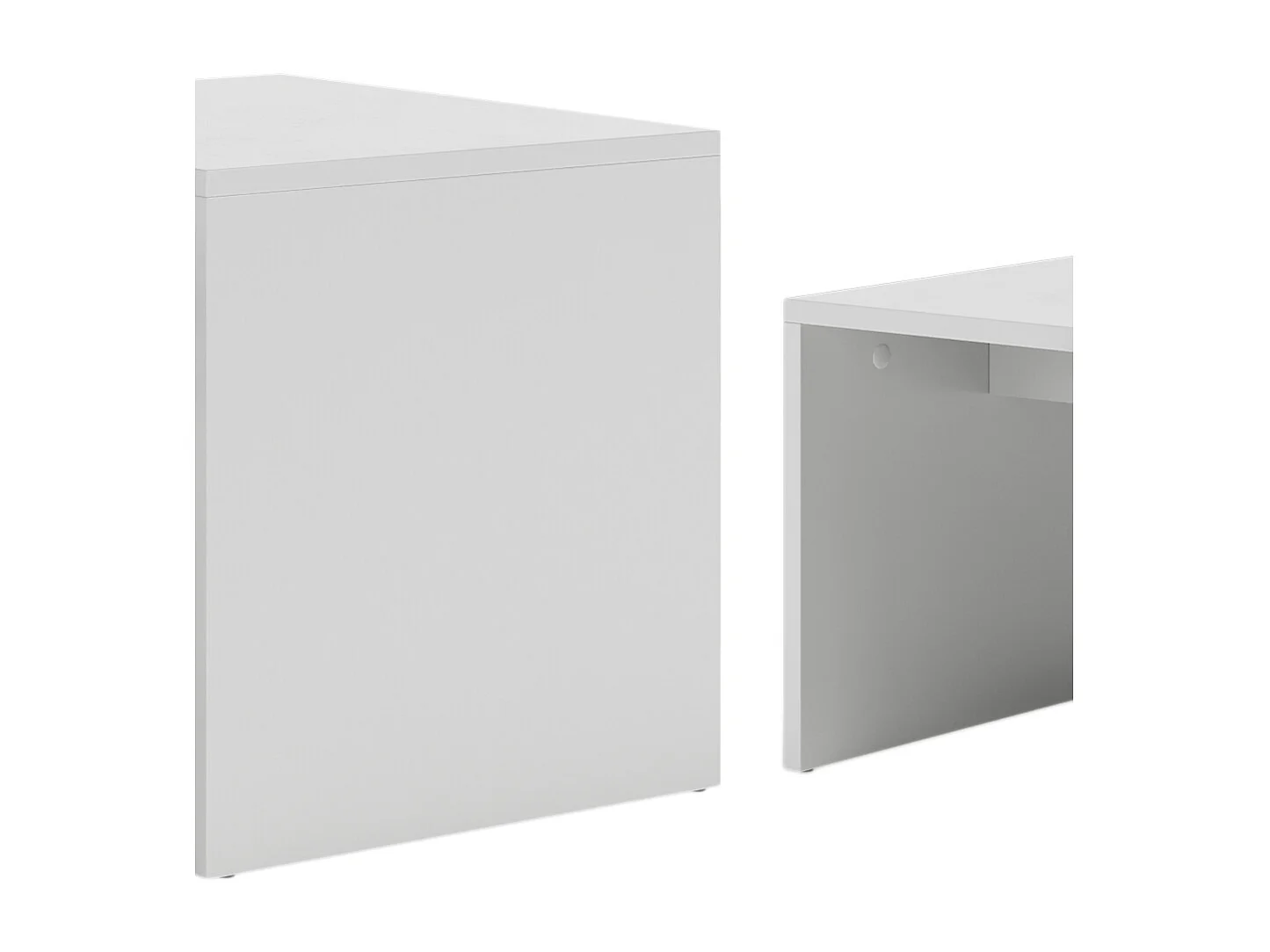 Ensemble de tables basses blanc 100x48x40.4 donat