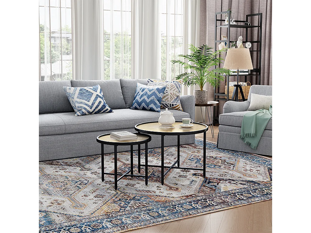 Set de tables basses bois 62x62x44.5 winnipeg