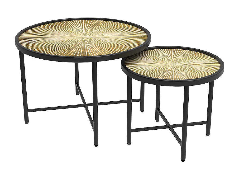 Set de tables basses bois 62x62x44.5 winnipeg
