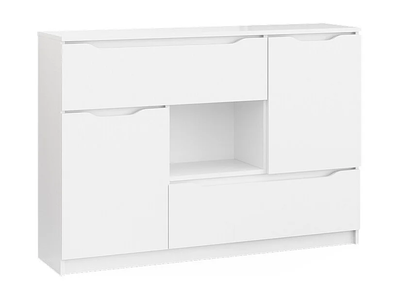 Cassettiera per camera da letto bianco 120x30x84 ruben