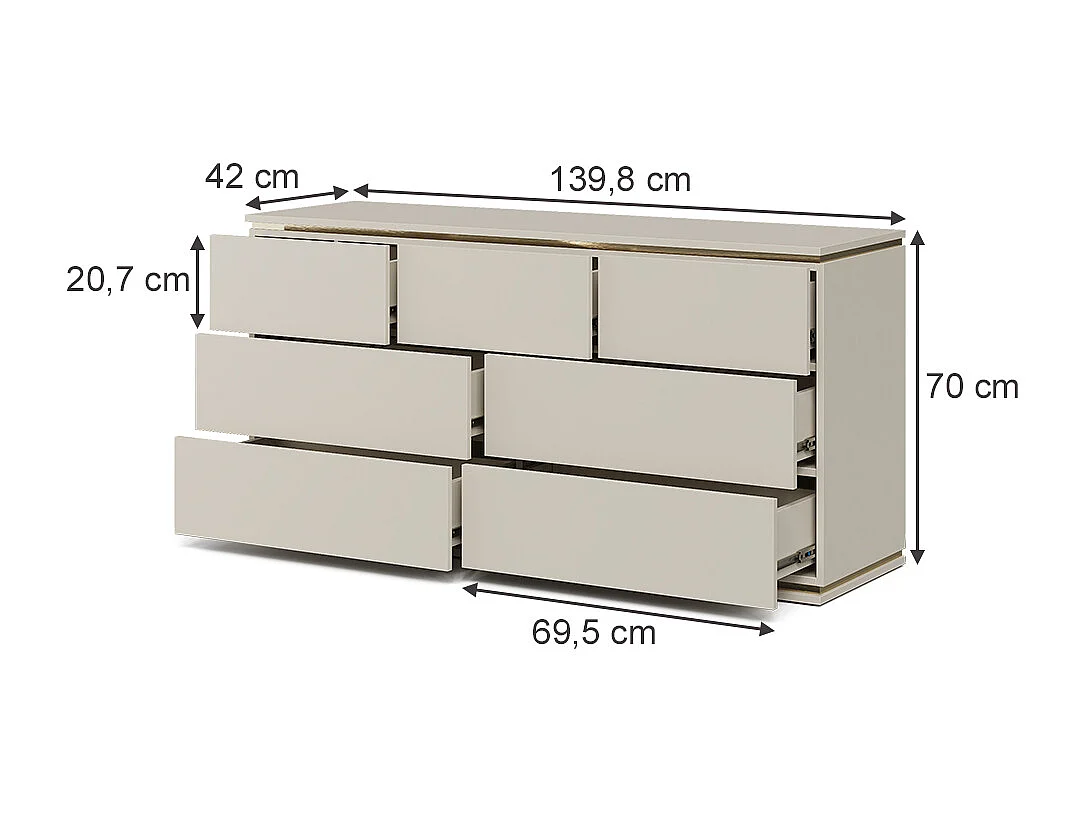 Aparador cachemira 139.8x42x70 linette