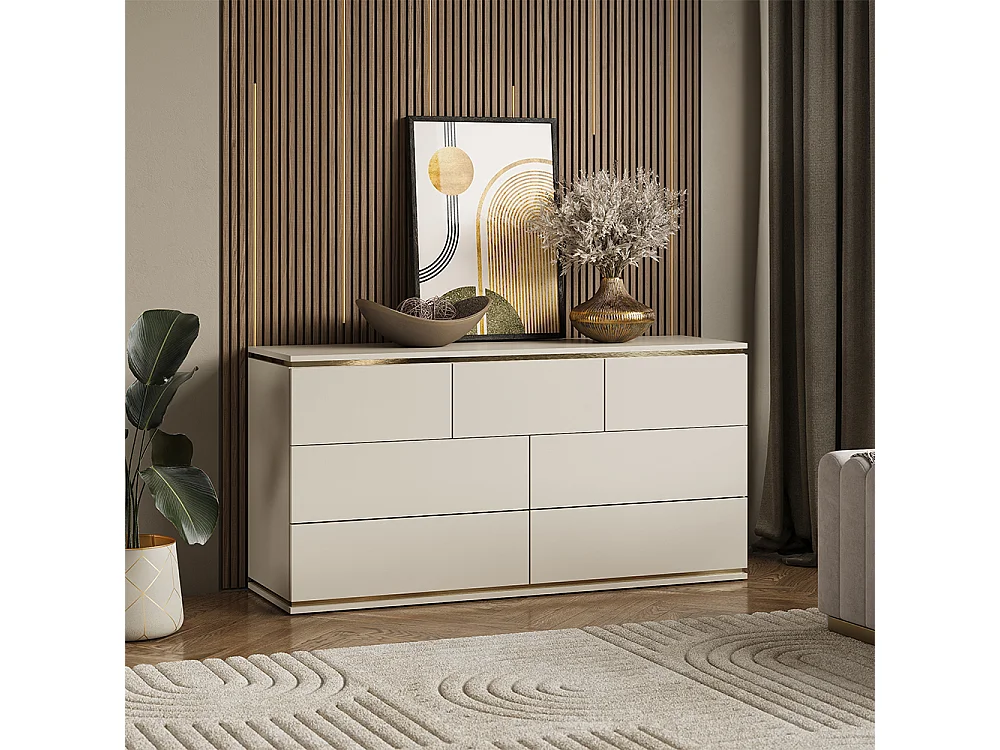 Commode avec tiroirs cachemire 139.8x42x70 linette