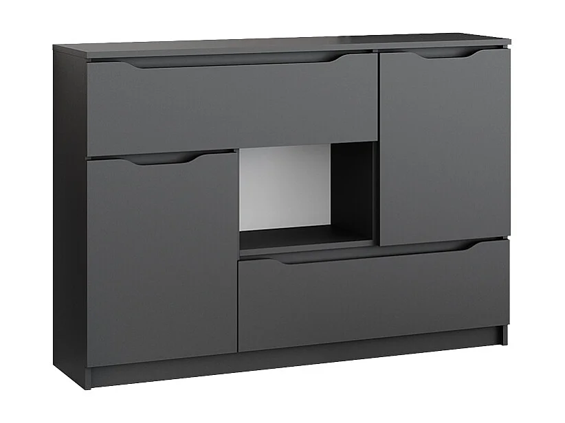 Commode avec tiroirs anthracite 120x30x84 ruben