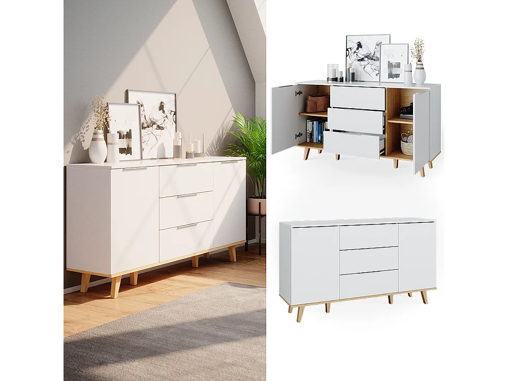 Kommode weiß 40x138x82 nautica