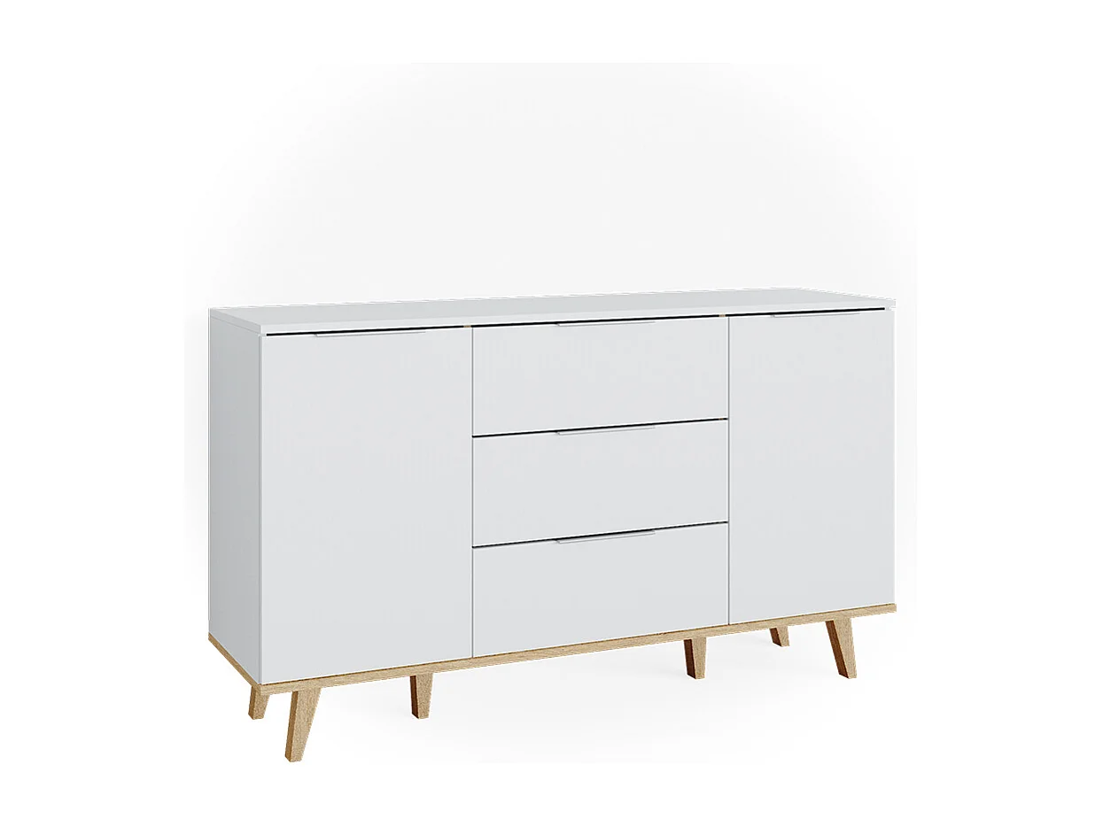 Commode avec tiroirs blanc 40x138x82 nautica