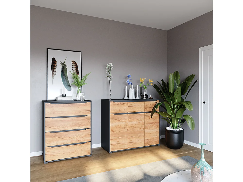 Credenza quercia dorata 48x120x101.6 ruben