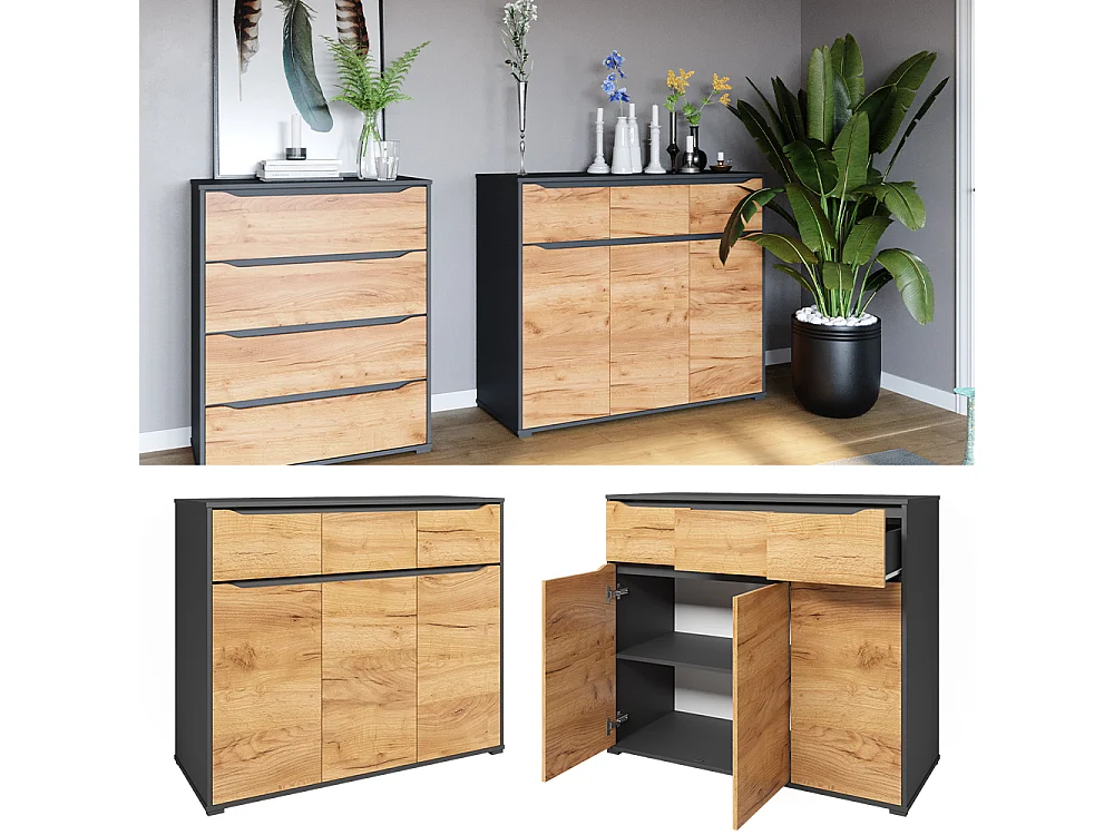 Aparador carvalho goldkraft 48x120x101.6 ruben