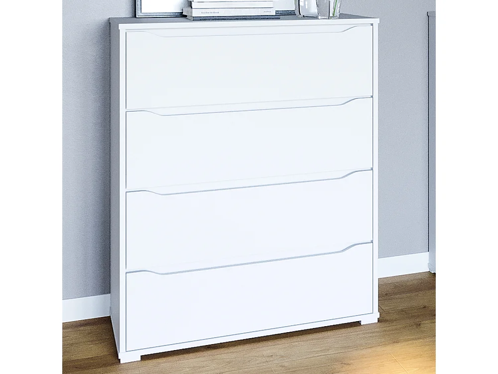 Commode avec tiroirs blanc 48x80x101.6 ruben