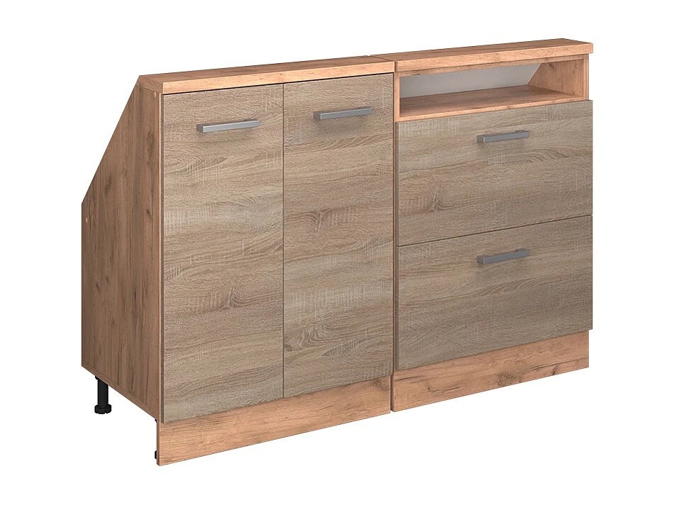 Ensembles de meuble de rangement sous pente sonoma/chêne doré 120x46x81.6 rion