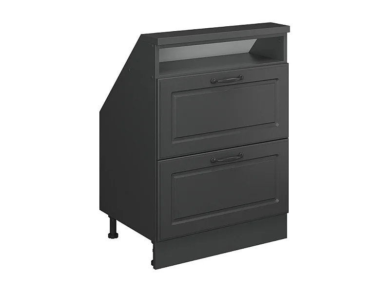 Meuble de rangement sous pente anthracite maison de campagne/anthracite 60x46x81.6 rion