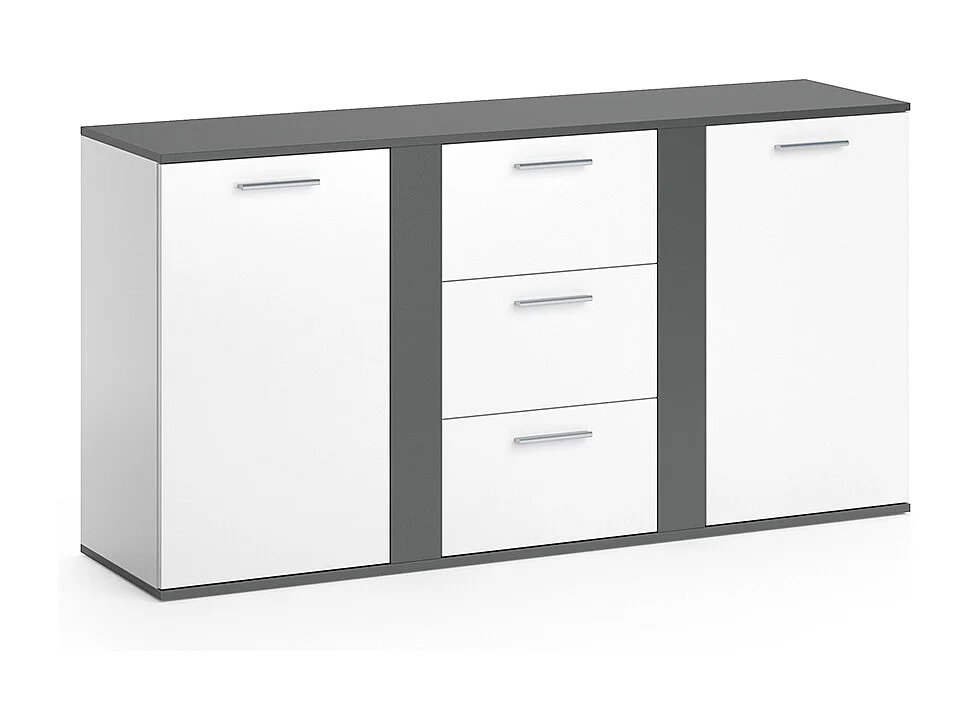 Commode avec tiroirs anthracite 40x155x80 novelli