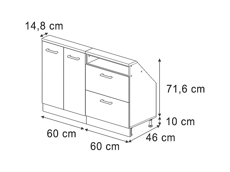 Ensembles de meuble de rangement sous pente chêne de force doré 120x46x81.6 rion