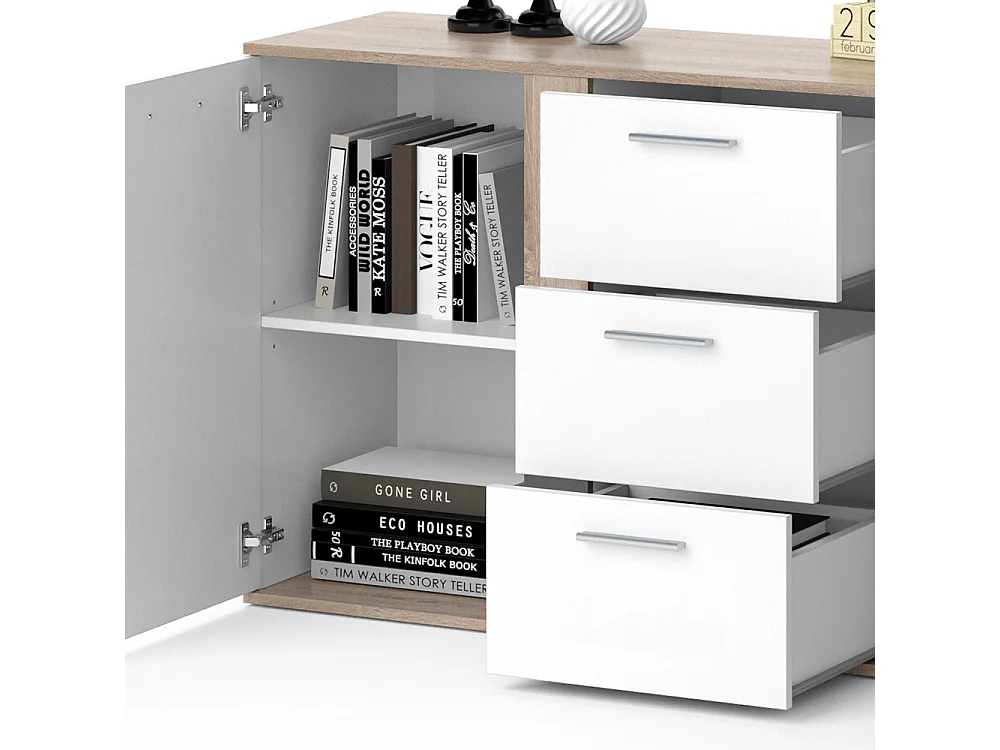 Commode avec tiroirs sonoma 40x155x80 novelli