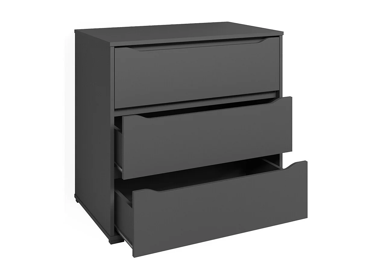 Commode avec tiroirs anthracite 48x80x77.6 ruben