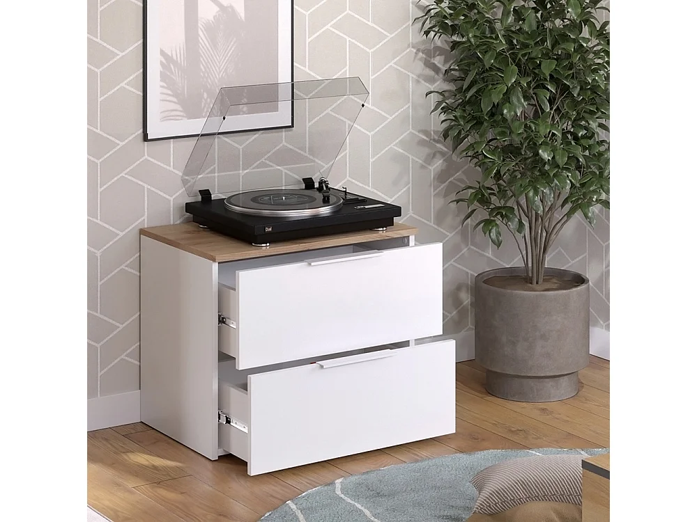 Cassettiera bianco/sonoma 60x40x50 wido