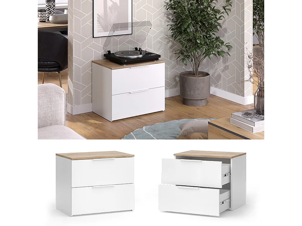 Kommode weiß/sonoma 60x40x50 wido