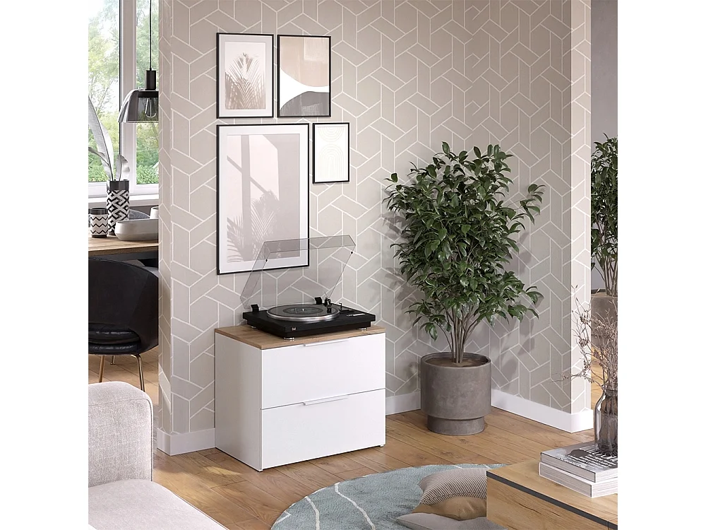 Kommode weiß/sonoma 60x40x50 wido