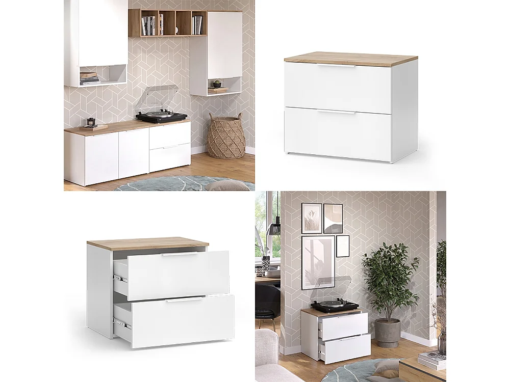 Kommode weiß/sonoma 60x40x50 wido