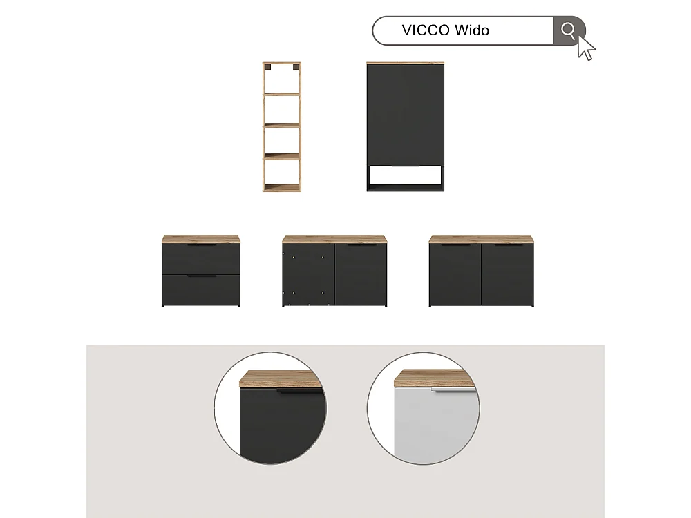 Sideboard anthracite 60x40x50 wido