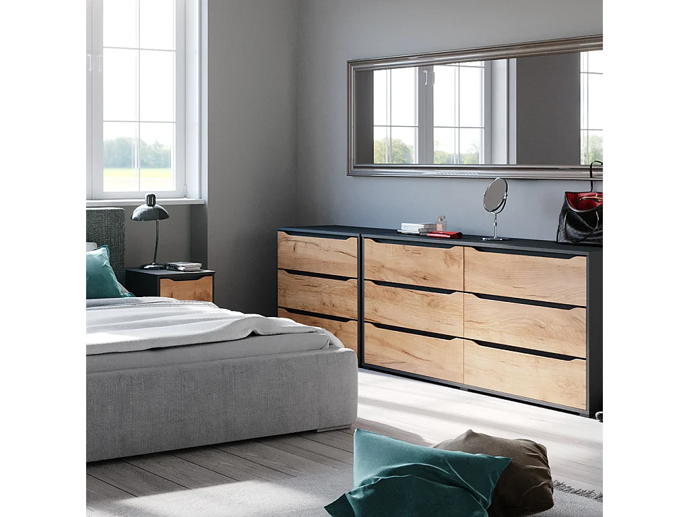 Buffet chêne de force doré 48x80x77.6 ruben