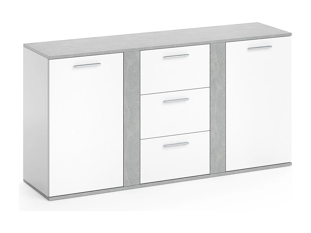 Cassettiera per camera da letto calcestruzzo 40x155x80 novelli