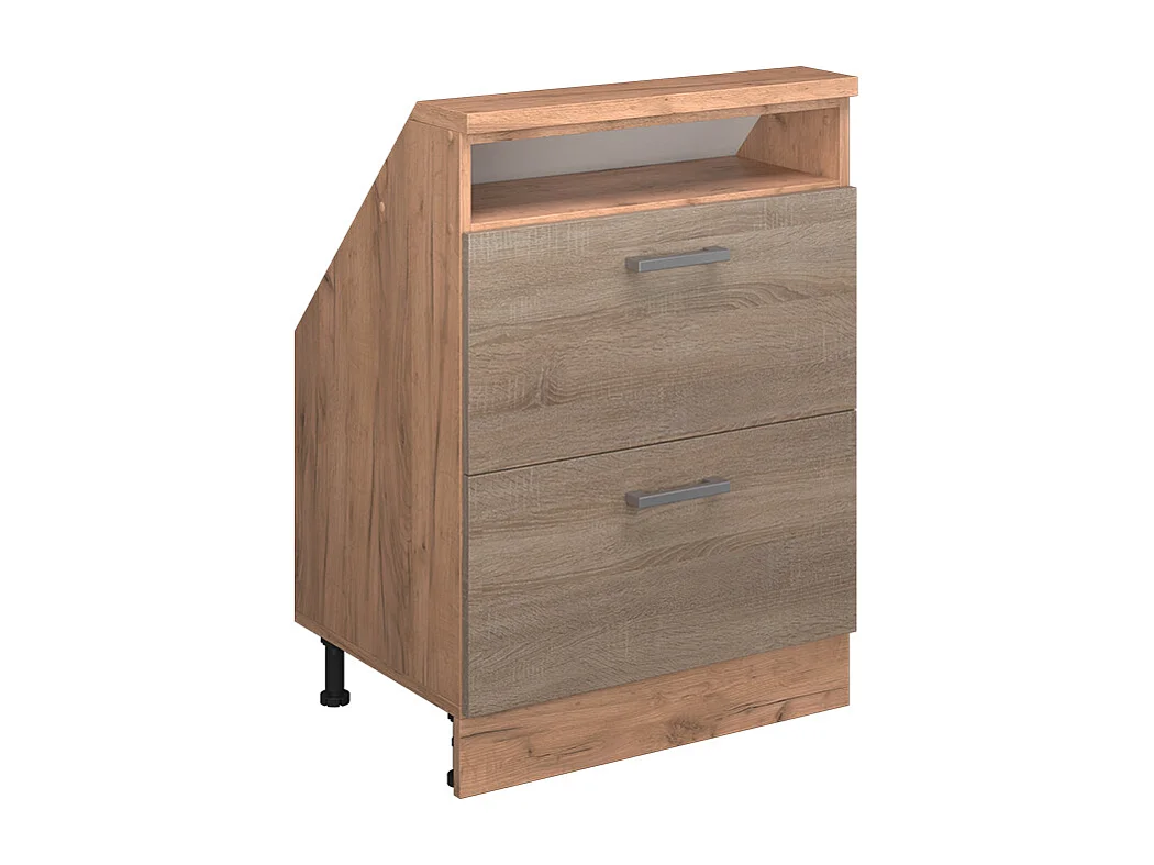 Meuble de rangement sous pente sonoma/chêne doré 60x46x81.6 rion