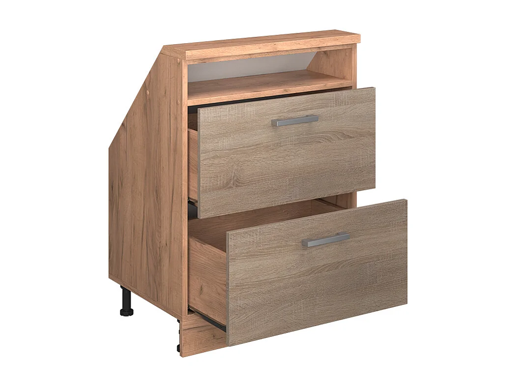 Meuble de rangement sous pente sonoma/chêne doré 60x46x81.6 rion