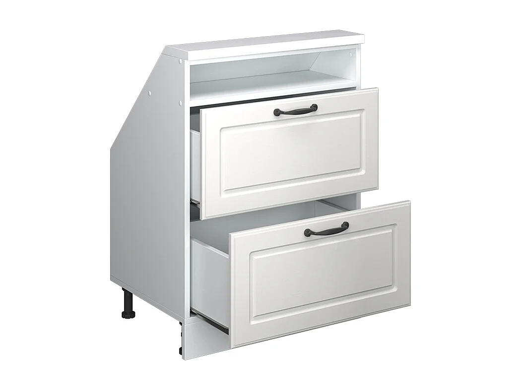 Meuble de rangement sous pente blanc campagne/blanc 60x46x81.6 rion