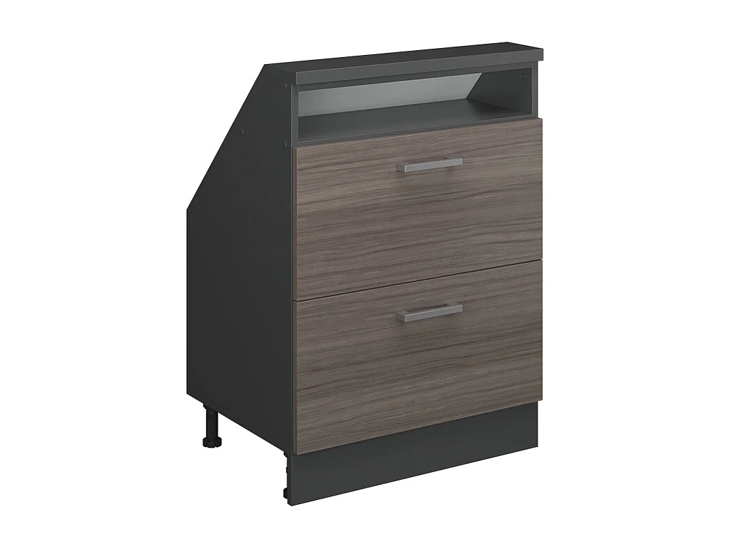 Meuble de rangement sous pente gris noble/anthracite 60x46x81.6 rion