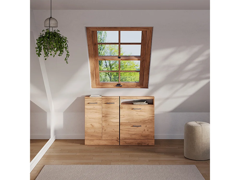 Dachschrägenschrank goldkraft eiche 60x46x81.6 rion